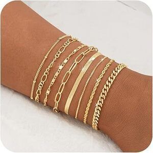 Gold Bracelets For Women, Elegant Adjustable 14K Gold Plated Bracelet For Women,